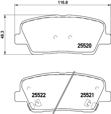 DON fékbetétkészlet, tárcsafék - PCP1189 - TothCarparts