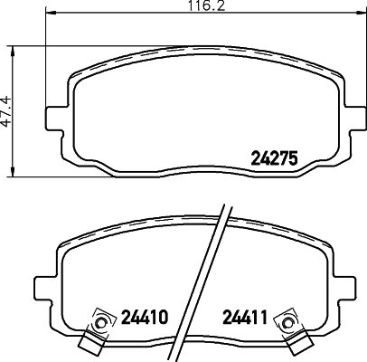 DON fékbetétkészlet, tárcsafék - PCP1195 - TothCarparts