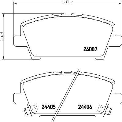 DON fékbetétkészlet, tárcsafék - PCP1204 - TothCarparts