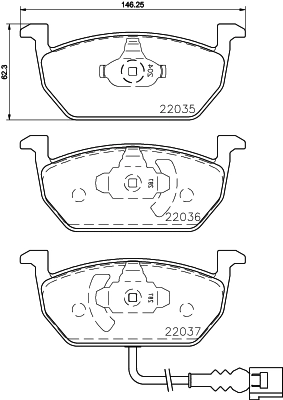DON fékbetétkészlet, tárcsafék - PCP1206 - TothCarparts
