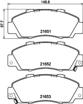 DON fékbetétkészlet, tárcsafék - PCP1211 - TothCarparts