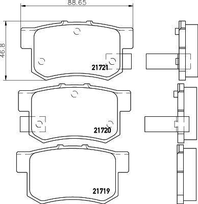 DON fékbetétkészlet, tárcsafék - PCP1217 - TothCarparts