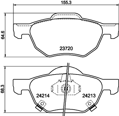 DON fékbetétkészlet, tárcsafék - PCP1261 - TothCarparts