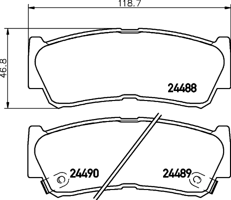 DON fékbetétkészlet, tárcsafék - PCP1262 - TothCarparts