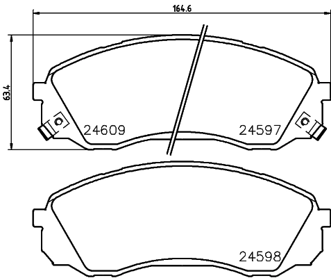 DON fékbetétkészlet, tárcsafék - PCP1341 - TothCarparts