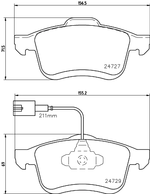 DON fékbetétkészlet, tárcsafék - PCP1431 - TothCarparts