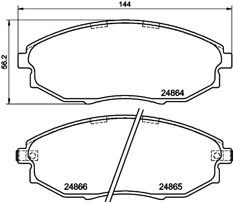 DON fékbetétkészlet, tárcsafék - PCP1483 - TothCarparts