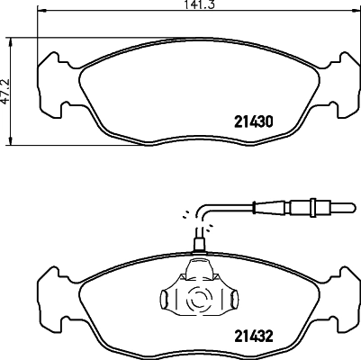 DON fékbetétkészlet, tárcsafék - PCP1485 - TothCarparts
