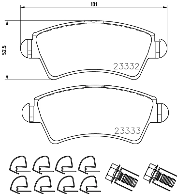 DON fékbetétkészlet, tárcsafék - PCP1500 - TothCarparts