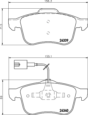 DON fékbetétkészlet, tárcsafék - PCP1509 - TothCarparts