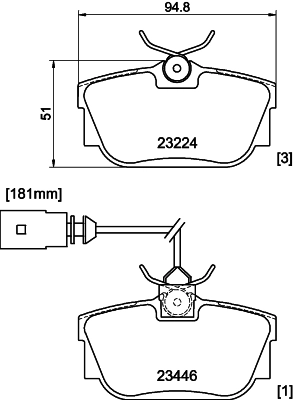 DON fékbetétkészlet, tárcsafék - PCP1630 - TothCarparts