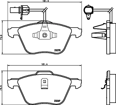 DON fékbetétkészlet, tárcsafék - PCP1661 - TothCarparts