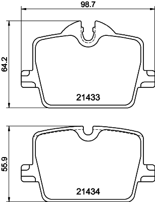 DON fékbetétkészlet, tárcsafék - PCP2021 - TothCarparts