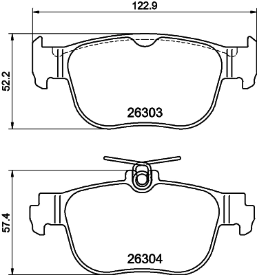 DON fékbetétkészlet, tárcsafék - PCP2036 - TothCarparts