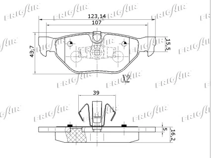 FRIGAIR fékbetétkészlet, tárcsafék - PD02.502 - TothCarparts