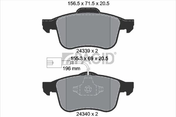 PAGID fékbetétkészlet, tárcsafék - T1585N - TothCarparts