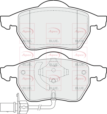 APEC fékbetétkészlet, tárcsafék - PD3015 - TothCarparts