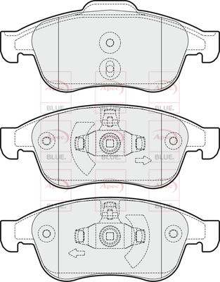 APEC fékbetétkészlet, tárcsafék - PD3250 - TothCarparts
