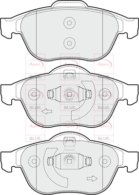 APEC fékbetétkészlet, tárcsafék - PD3262 - TothCarparts
