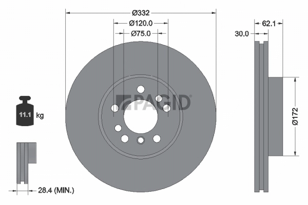PAGID féktárcsa - 50321NHC - TothCarparts
