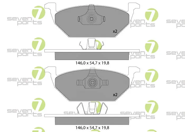 7 SEVEN PARTS fékbetétkészlet, tárcsafék - SVP20291 - TothCarparts