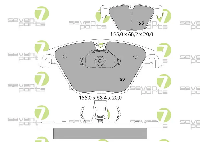 7 SEVEN PARTS fékbetétkészlet, tárcsafék - SVP26310 - TothCarparts