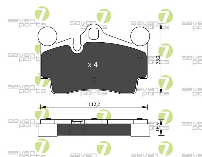 7 SEVEN PARTS fékbetétkészlet, tárcsafék - SVP22600 - TothCarparts