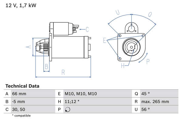 Carwood Group önindító - BREF0320986013240 - TothCarparts