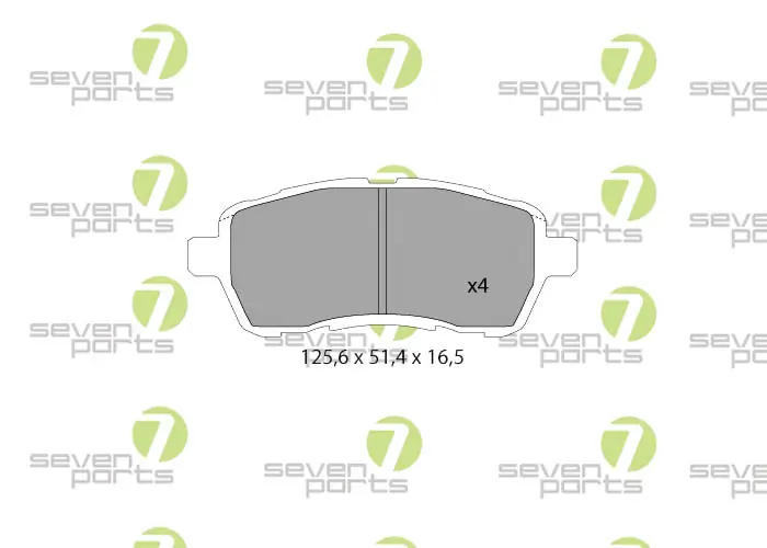 7 SEVEN PARTS fékbetétkészlet, tárcsafék - SVP23691 - TothCarparts