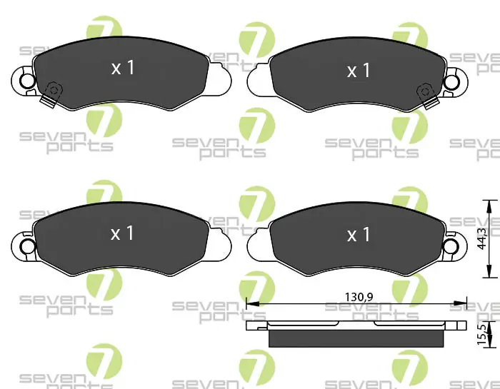 7 SEVEN PARTS fékbetétkészlet, tárcsafék - SVP20300 - TothCarparts