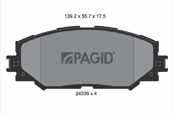 PAGID fékbetétkészlet, tárcsafék - T1580N - TothCarparts