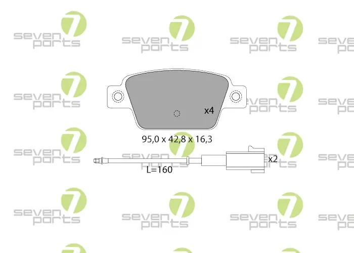 7 SEVEN PARTS fékbetétkészlet, tárcsafék - SVP21082 - TothCarparts