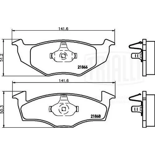 TRIALLI fékbetétkészlet, tárcsafék - PF 4375 - TothCarparts