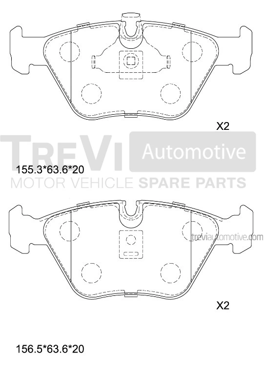TREVI AUTOMOTIVE fékbetétkészlet, tárcsafék - PF1019 - TothCarparts
