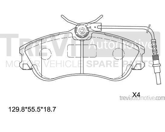 TREVI AUTOMOTIVE fékbetétkészlet, tárcsafék - PF1033 - TothCarparts