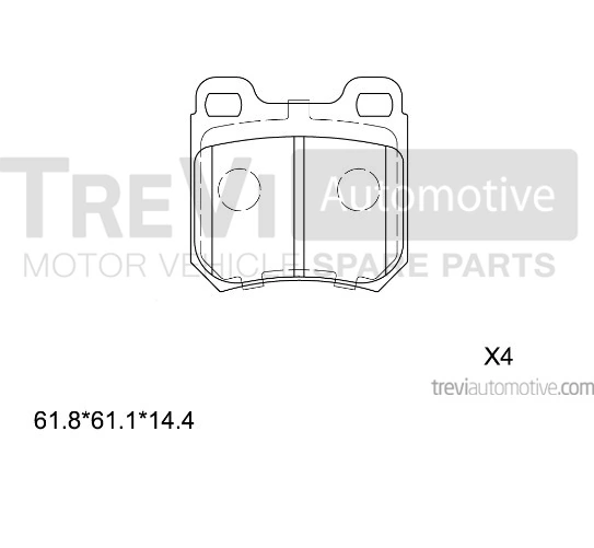 TREVI AUTOMOTIVE fékbetétkészlet, tárcsafék - PF1036 - TothCarparts