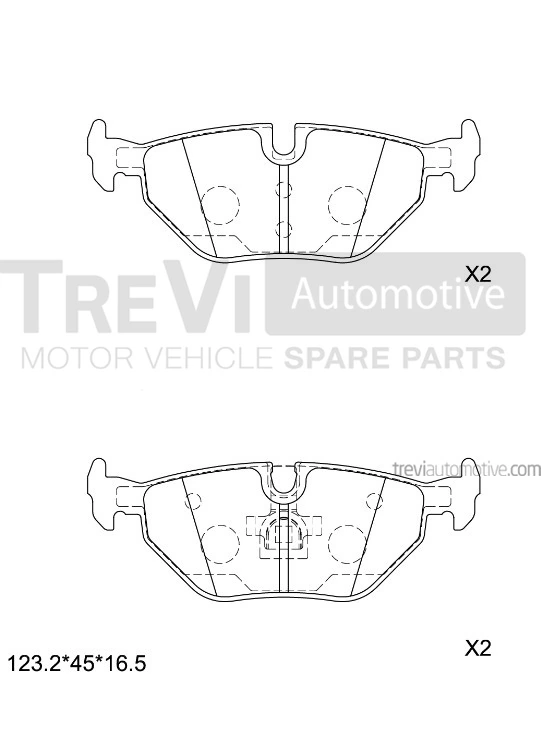 TREVI AUTOMOTIVE fékbetétkészlet, tárcsafék - PF1056 - TothCarparts