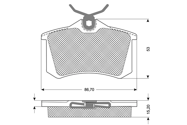 PROCODIS FRANCE fékbetétkészlet, tárcsafék - PF1078 - TothCarparts