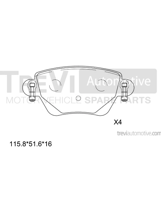 TREVI AUTOMOTIVE fékbetétkészlet, tárcsafék - PF1094 - TothCarparts