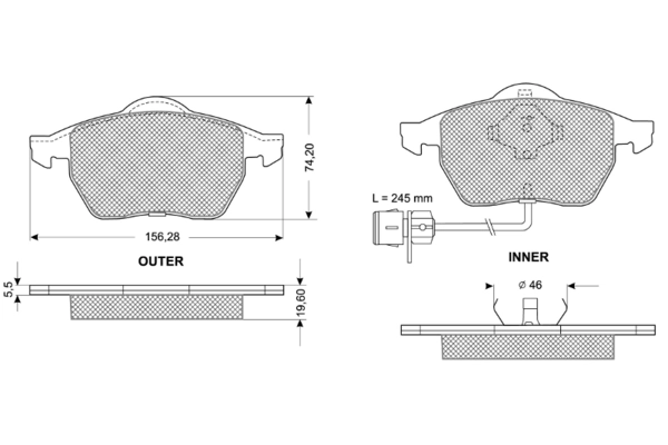 PROCODIS FRANCE fékbetétkészlet, tárcsafék - PF10941 - TothCarparts