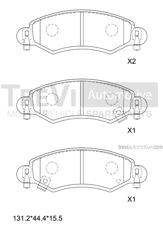 TREVI AUTOMOTIVE fékbetétkészlet, tárcsafék - PF1099 - TothCarparts