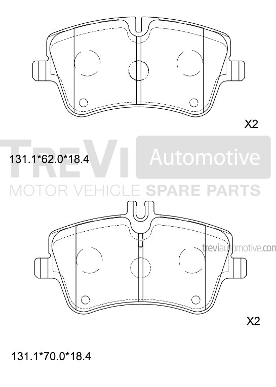 TREVI AUTOMOTIVE fékbetétkészlet, tárcsafék - PF1104 - TothCarparts
