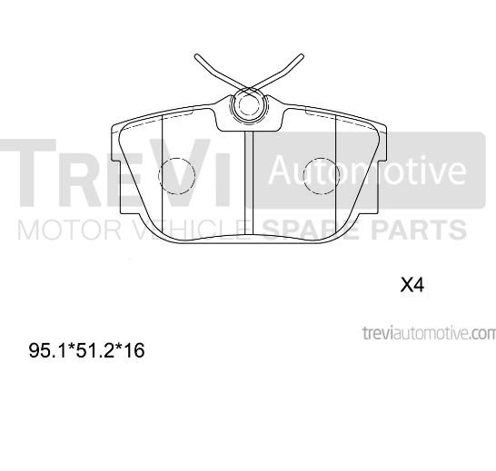 TREVI AUTOMOTIVE fékbetétkészlet, tárcsafék - PF1128 - TothCarparts