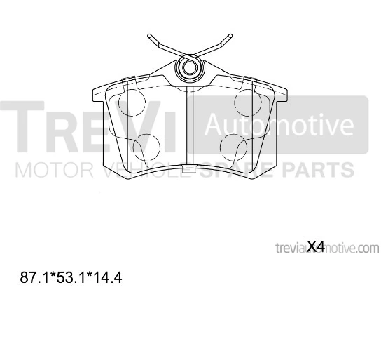 TREVI AUTOMOTIVE fékbetétkészlet, tárcsafék - PF1132 - TothCarparts
