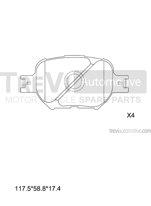 TREVI AUTOMOTIVE fékbetétkészlet, tárcsafék - PF1150 - TothCarparts