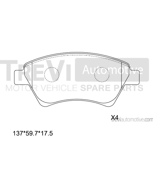 TREVI AUTOMOTIVE fékbetétkészlet, tárcsafék - PF1161 - TothCarparts