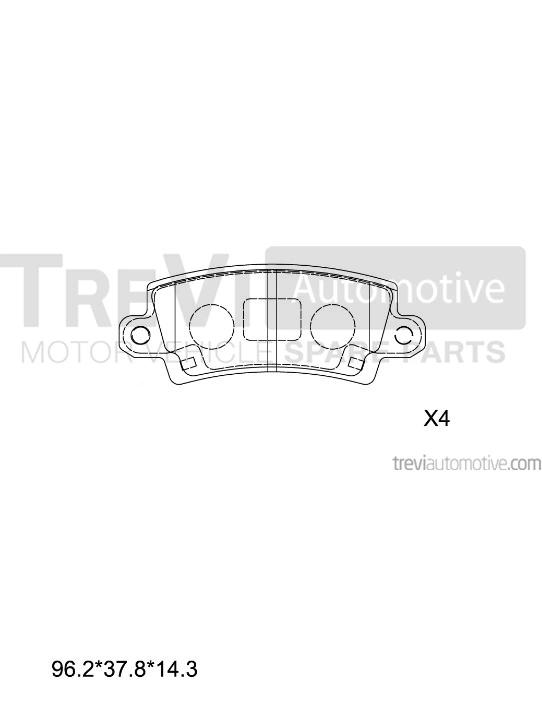 TREVI AUTOMOTIVE fékbetétkészlet, tárcsafék - PF1173 - TothCarparts