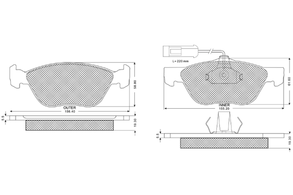 PROCODIS FRANCE fékbetétkészlet, tárcsafék - PF1184 - TothCarparts