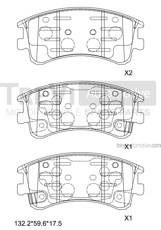 TREVI AUTOMOTIVE fékbetétkészlet, tárcsafék - PF1193 - TothCarparts