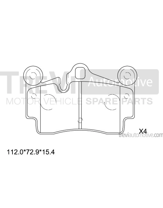 TREVI AUTOMOTIVE fékbetétkészlet, tárcsafék - PF1197 - TothCarparts
